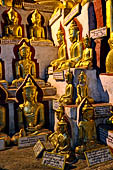 Inle Lake Myanmar. Pindaya, the famous Shwe Oo Min pagoda, a natural cave filled with thousands of gilded Buddha statues. 